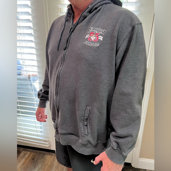 Mens Disney Parks Authentic Original XXL Full Zip Hoodie 1955 Embroidered Grumpy - Picture 3 of 12